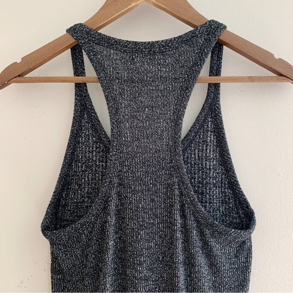 Rag & Bone Clara Torqued Midi Tank Dress Small Black Heather - Picture 5 of 9